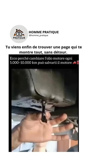 HOMME PRATIQUE on Instagram: "Quand tu sors la jauge et que tu ne vois pas une huile dorée mais une masse noire et épaisse, ce n’est pas juste du “sale”. C’est de la chimie qui tourne mal. L’huile moteur travaille dans des conditions extrêmes. Chaque hausse de température accélère l’oxydation, casse les molécules d’huile et les rend instables. À cela s’ajoutent les gaz de combustion qui passent les segments de piston, se mélangent à l’huile et forment des acides corrosifs. Avec le temps, ces fra