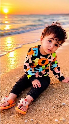 Cute Baby Beach Fun | Baby First Beach Day 🏖️👶
