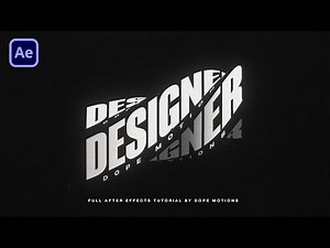 Creative Text Animation in After Effects - Full Tutorial - No Plugins