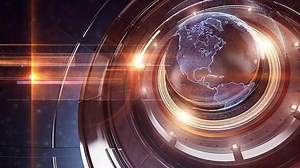 Digital World Map News Intro