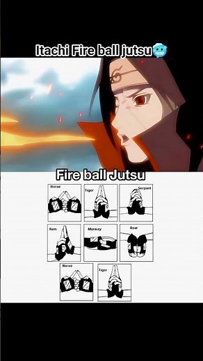 Itachi’s Fire Ball Jutsu Hand Signs! 🔥#ItachiUchiha #FireBallJutsu #NarutoShorts #HandSigns