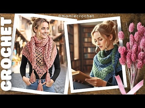 How to crochet a Cloe shawl for beginners (tutorial) #mamiecrochet