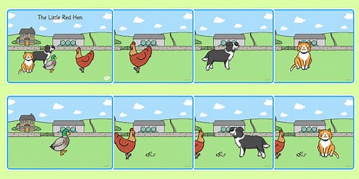 The Little Red Hen Story Sequencing