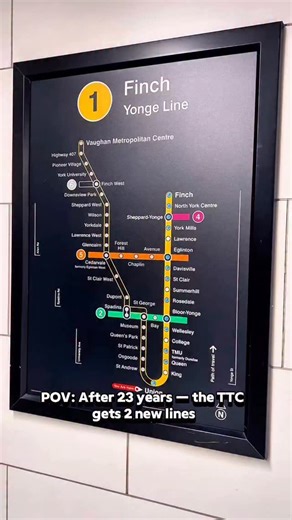 Forum & Aseem - Canada Content Creators on Instagram: "And finally the TTC maps have been updated with 2 new lines for the first time in 23 years 😄 #takethettc #toronto #the6ix #narcitycanada #narcitytoronto #straightouttathe6ixtv #torontoclip #everythingaboutcanada #coasttocrystal"