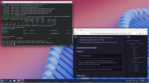 在 Fedora 42 将 KDE Plasma 6.4 定制为 macOS 外观 | 版本 3.0