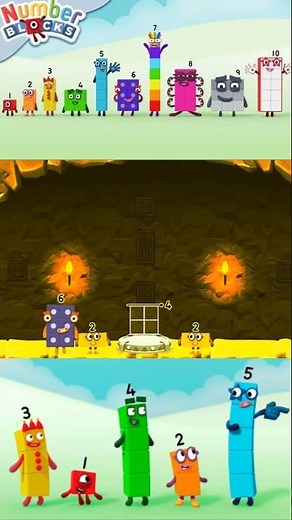 Numberblocks 4 Magic Run - Using Numberblocks 2 + 2 = 4 - Cbeebies Games
