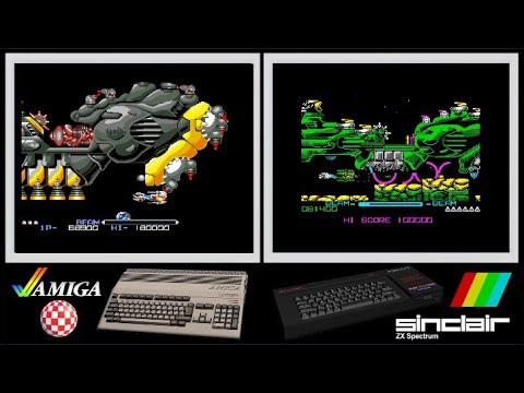 A500 vs ZX Spectrum : R-Type (Side by side comparison)