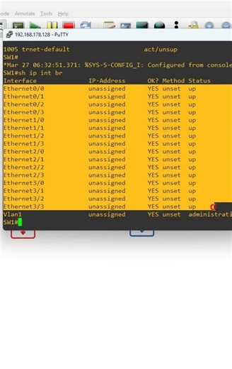 3.How to check Interface status in CISCO Switch?