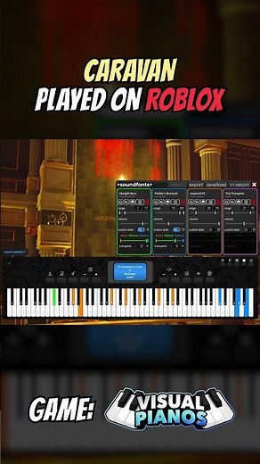 Caravan played on Roblox #piano #roblox #visualpianos #vp #virtualpiano #whiplash #caravan