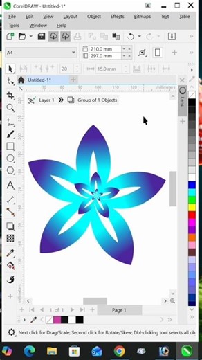 #07 | Create Flower design in CorelDRAW #shortvideo