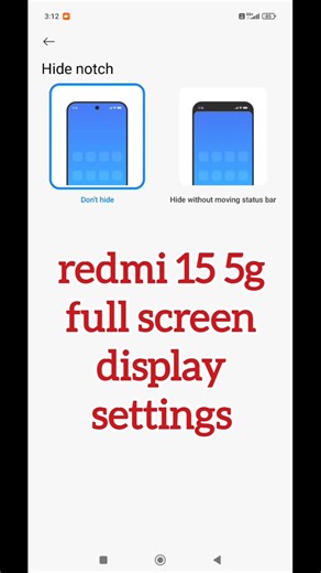 💥 Redmi 15 5G Full Screen Display Settings | Redmi Display Problem Solved ☺️ | #Shorts