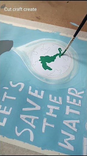 save water poster making | how to make a poster on save water | save water save life #shorts