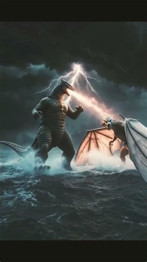 Godzilla (2024) vs Tiamat | ANIMATIONPart 2/2 #godzilla #edit #kaiju #animation #shorts #shortsfeed