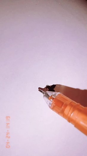 Drawing Art with an Orange Pen: Step-by-Step Guide