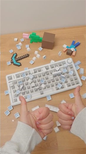 Minecraft Keycap Set Unboxing🤩💝 #minecraft #keyboard #asmr