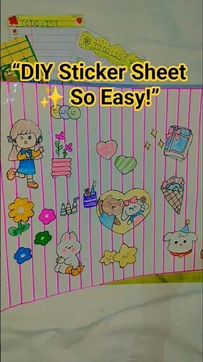 How to Make DIY Sticker Sheet at Home | Easy DIY Stickers Tutorial