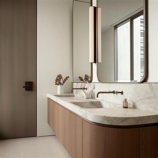 Curved Floating Walnut Vanity | Handmade Art Deco Bathroom Cabinet | Wall-mounted Luxury Vanity - Etsy New Zealand