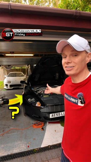 The Best Home Garage Solution? 🏎️ Portable Car Lift! #Shorts #astonmartin #automobile #db9 #cartok