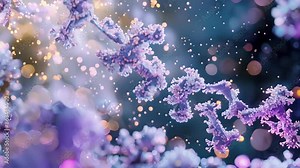 Detailed animation of a transcription factor protein undergoing modifications affecting its ability to regulate gene expression.