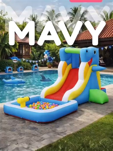 Slide, splash, and laugh all day! 💦 Our Mavi Shark Inflatable Slide brings ocean fun to your party! 🦈🎉 Perfect for the little ones who love big fun and big splashes! #InflatablesPh