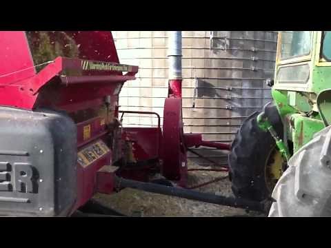 John Deere 720 diesel on silo blower