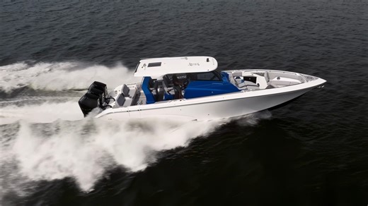 1.7K views · 14 reactions | Meet the 2026 Fountain 43 SCX — the ultimate blend of luxury, speed, and offshore performance. With sleek lines, bold power, and comfort that rivals a yacht, this powerhouse is built to turn heads and own the water. #lakeoftheozarks #loto #bigthundermarine #boatinglife #boatdealership #lakelife #fountain #fountainpowerboats Fountain Powerboats Lake of the Ozarks Drone | Big Thunder Marine | Facebook