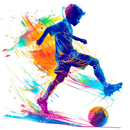 15 Colorful Football Player Poster, PNG/ 300DPI, Digital Clipart, Watercolor Clipart, High-quality PNG, Printable Clipart, Digital Download. - Etsy