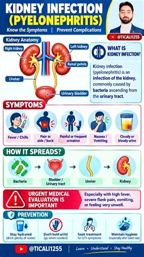 🩺 Kidney Infection — Causes & Functions | ‪@TICAli1255‬ | #ticali1255