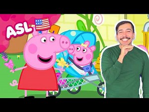 Tickle Tickle! 🤭 ASL Peppa Pig Tales 👋 Peppa Pig - Sign Language for Kids