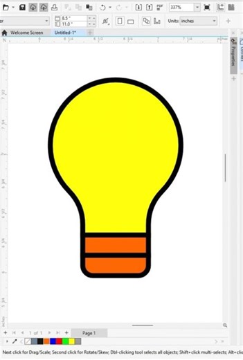 Normal Bulb icon Design ideas in Coreldraw