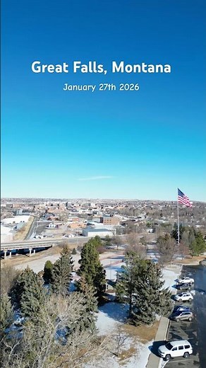 ☀️ 360 view of a sunny January day in Great Falls from the visitor center! #greatfallsmontana
