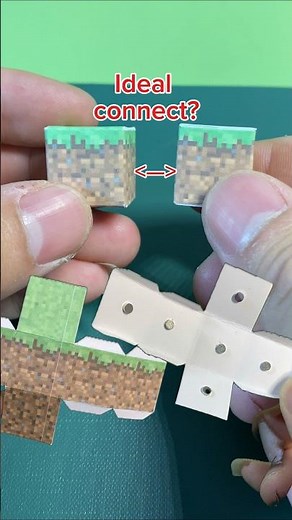 Connect block paper in Minecraft #papercraft #minecraft
