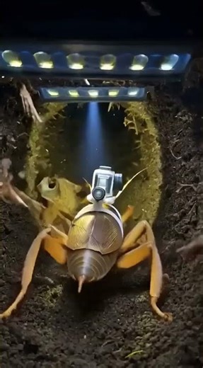 "Tiny Camera on a Mole Cricket! 😱 EXTREME Underground POV"