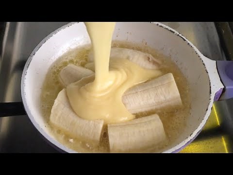 Quick banana cake in 5 minutes without oven