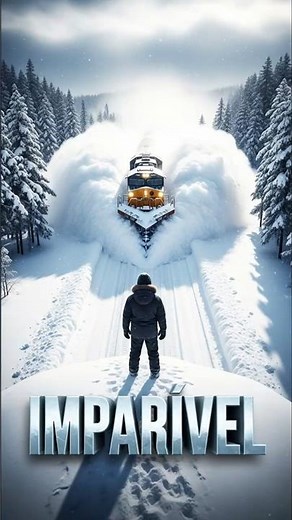 Rotating Snowplow Train Conquers Extreme Snow!