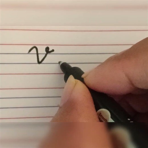 How to write Cursive capital letter (V) and Cursive small letter (v) Cursive handwriting practice.