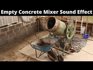 Concrete Mixer Sound Effect with Video - Empty and Rattling 8 Hours - Construction Sounds