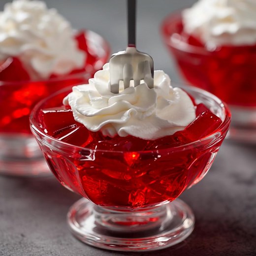 8.3K views · 46 reactions | Jello Whipped Cream Dessert Ingredients: 1 box (3 oz / 85 g) flavored gelatin dessert mix (such as strawberry, cherry, or raspberry) 1 cup (240 ml) boiling water 1 cup (240 ml) cold water ...... Full Recipe in Coʍmеոτ  | Food Macros | Facebook