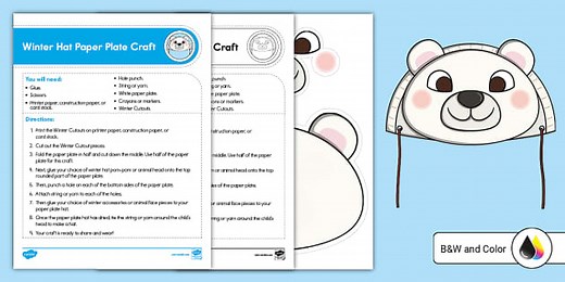 Winter Hat Paper Plate Craft