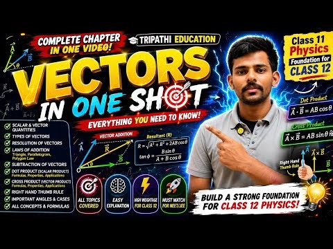 💯 Vectors Masterclass | Complete Theory + Formulas + Applications | Class 11 & 12 Physics