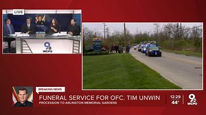2.1K views · 107 reactions | The funeral procession for officer Tim Unwin stopped briefly outside the Springfield Township police department, where he served for two years. Outside, Springdale Police Chief Tom Wells stood and saluted in support. | WCPO 9 | Facebook