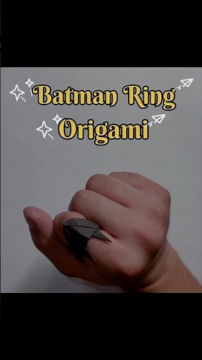 Mind-Blowing Origami Batman Ring! 😱 Easy DIY for Superhero Fans!