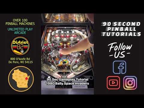 90 Second Pinball Tutorials - Bally Space Invaders Pinball Machine