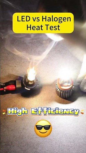 Halogen vs LED Headlight: Heat Test! 🔥 See Which One MELTS Foam! #ledheadlights #halogen