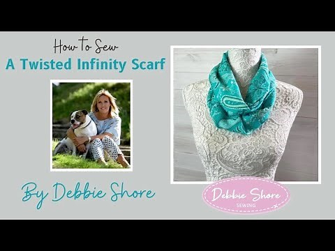 Easy twisted infinity scarf by Debbie Shore