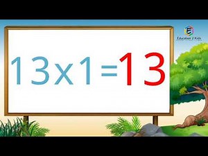 Table of 13, Learn Multiplication Table of Thirteen 13 x 1 = 13, 13 ka Table, Maths table