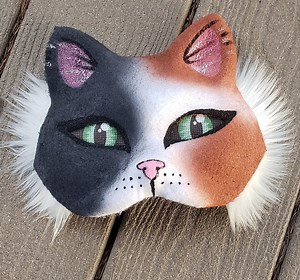 Calico Therian Cat Mask & Tail Custom Eye Color - Etsy
