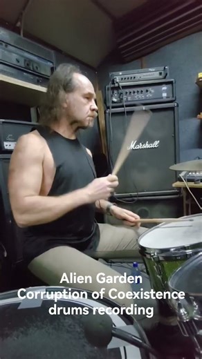 Alien Garden – Corruption of Coexistence, 3d recording session, day 1. #drummer #blackmetal