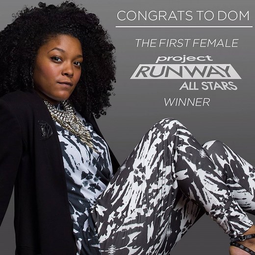 Congratulations to our first female Project Runway All Stars winner, Dom Streater! | Project Runway