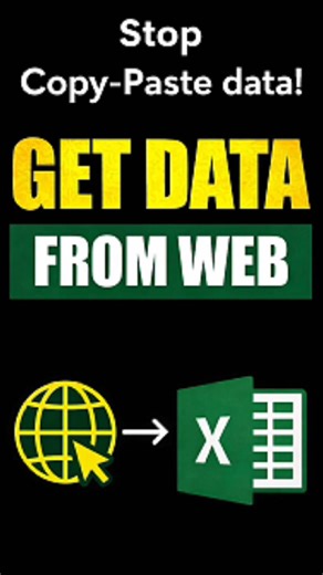 Stop Copy-pasting data with excel get data from web feature pull live data in seconds #viral